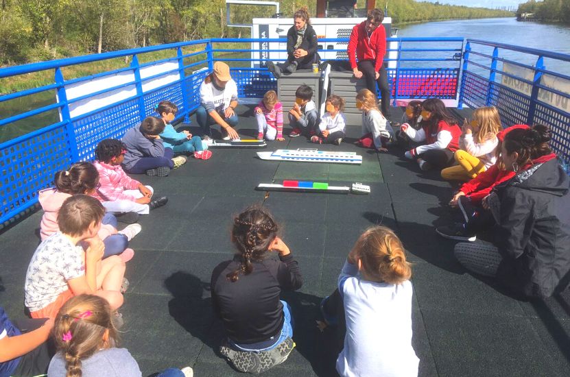 Séjour en péniche pour les enfants de l'école Montessori du Pays Viennois